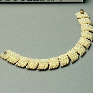Vintage Crown Trifari Pearl  bracelet
